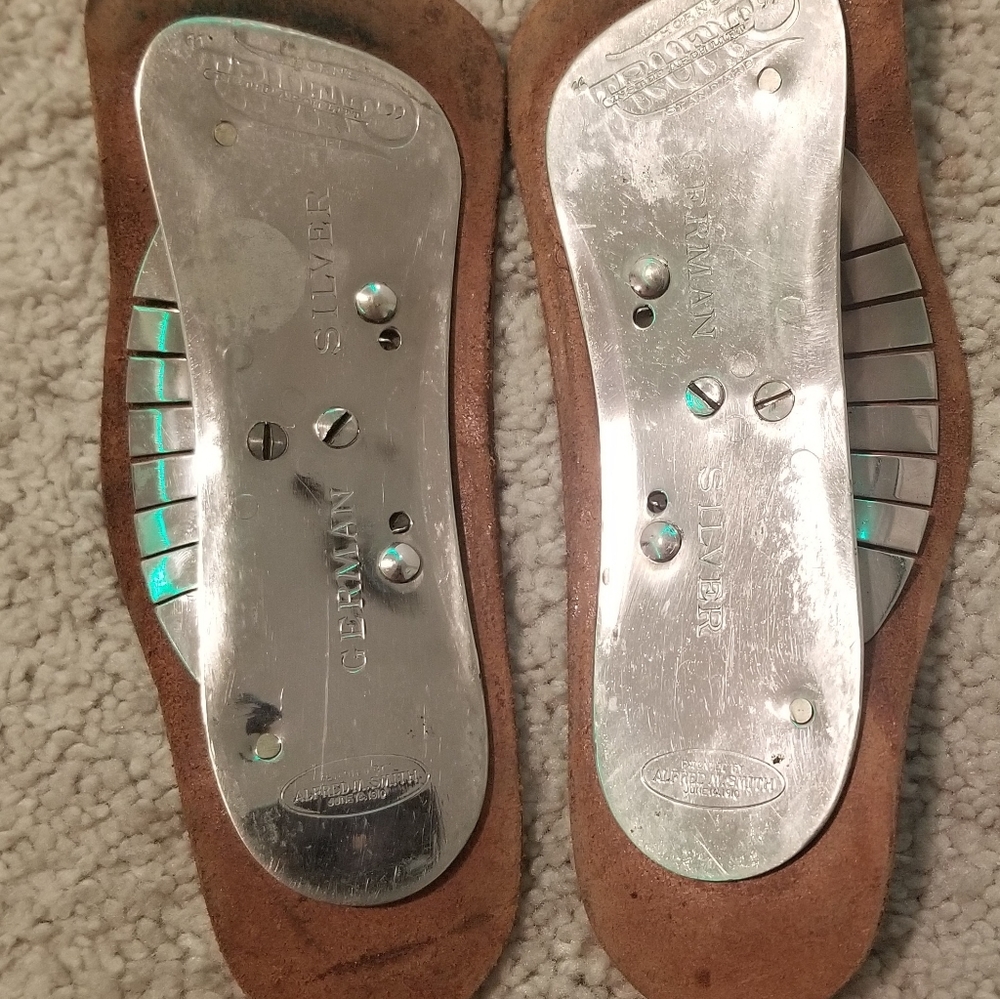 German Silver Arched soles ANTIQUE